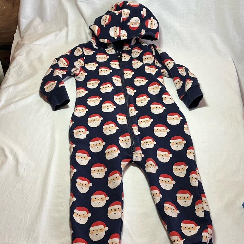 3-4T Next Santa Claus hooded romper/jumpsuit